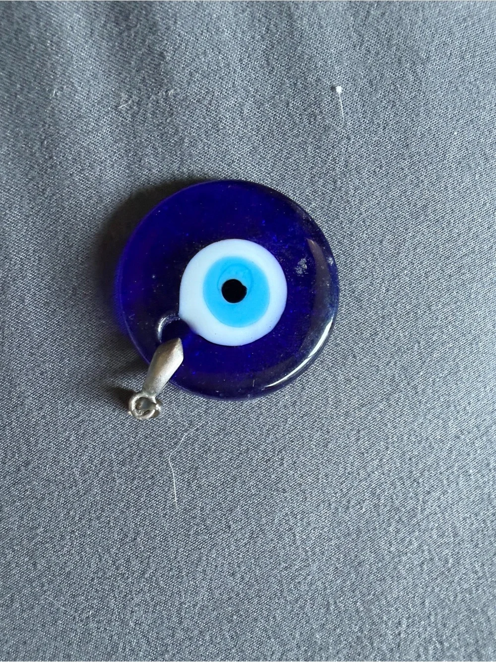 Evil Eye Pendant and Bracelet Set in Blue and White